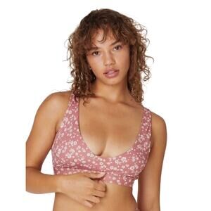 Andie Dusty Rose Floral Bikini Top NWT